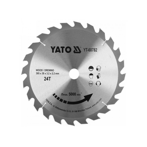 YATO Fűrésztárcsa fához 305 x 30 x 2,2 mm / 24T