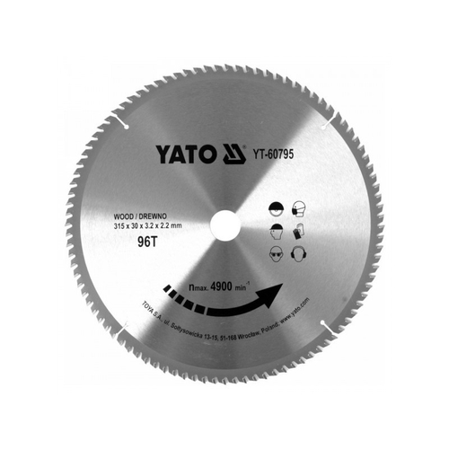YATO Fűrésztárcsa fához 315 x 30 x 2,2 mm / 96T