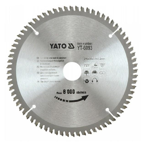 YATO Fűrésztárcsa Alumíniumhoz 210/30/72