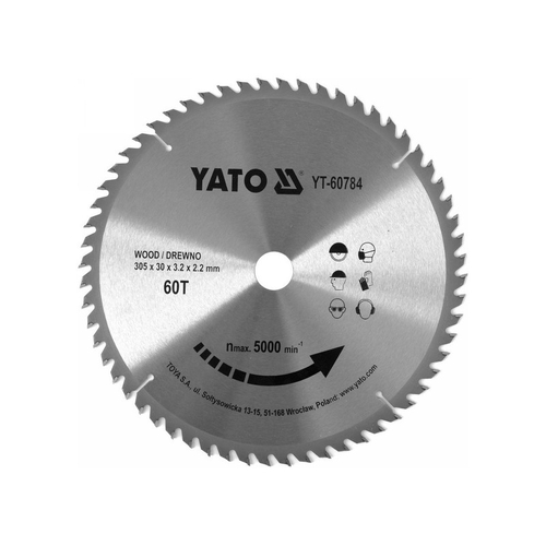 YATO Fűrésztárcsa fához 305 x 30 x 2,0 mm / 60T