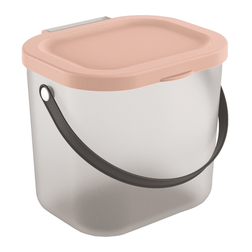 ROTHO Albula műanyag tároló doboz 6 L - átlátszó/ rózsaszín