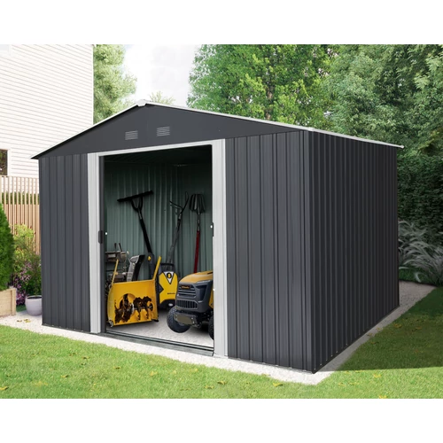 Riwall RMSA 8x10 fém kerti tároló 3 x 2,4 m (antracit)