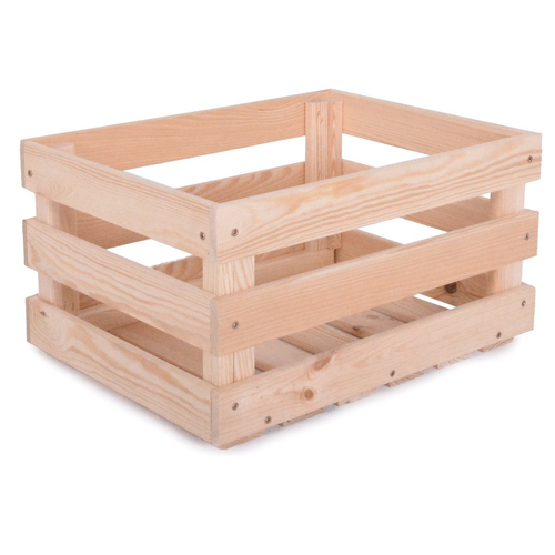 ROJAPLAST Apple box little - fából készült almatároló doboz 42x29 cm, natúr